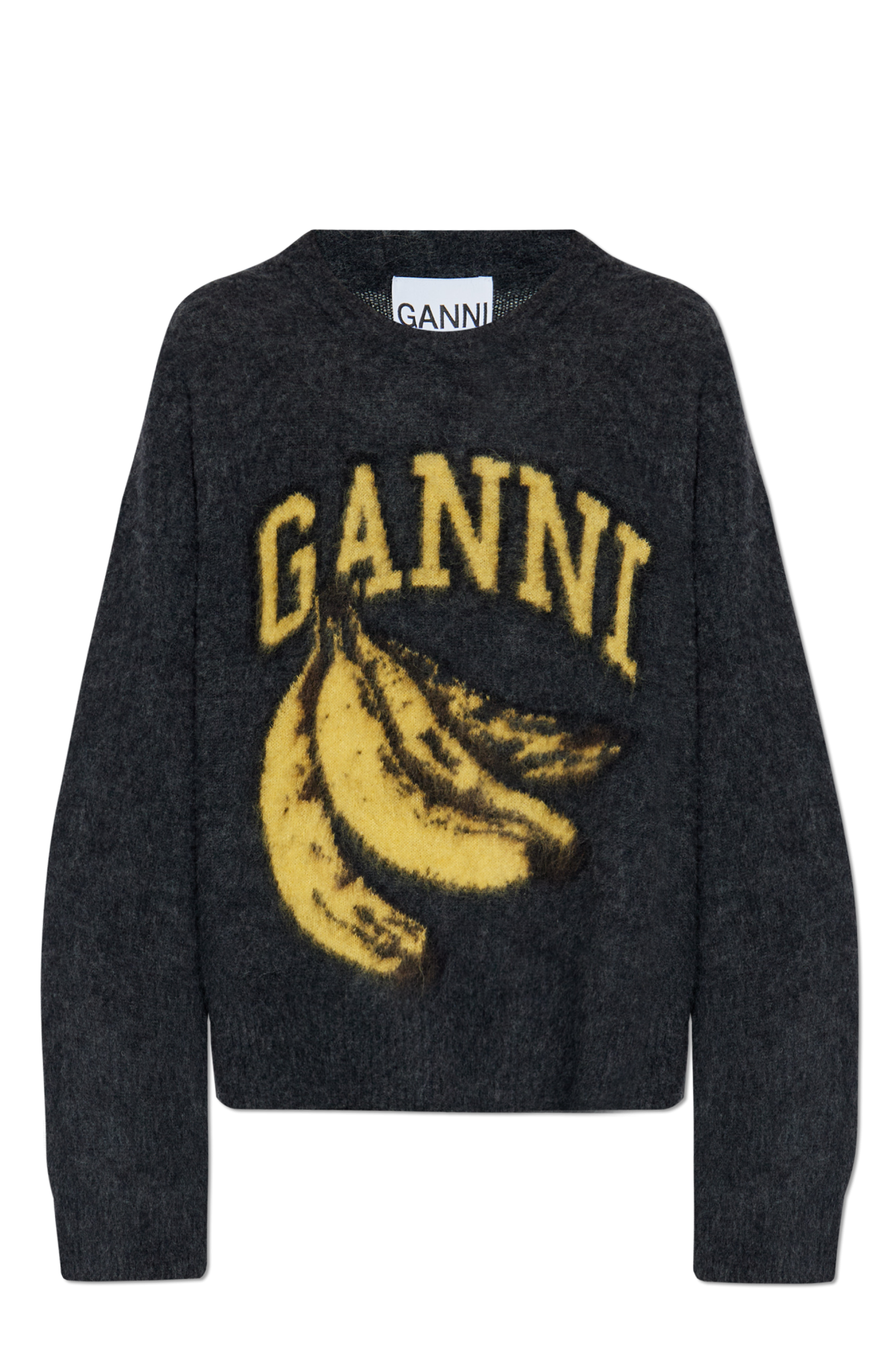 GANNI ガニー ポルトガル製 大きめSサイズ 刺繍ロゴ 短丈 スウェット Ganni(ガニー) スウェット・トレーナー(レディース) - 海外通販